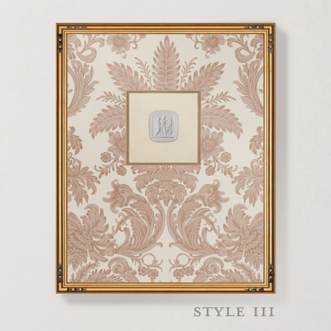 Framed Intaglio Wall Art - Parlor Paper - Apricot