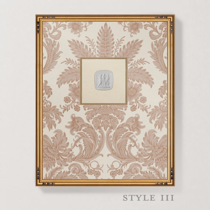 Framed Intaglio Wall Art - Parlor Paper - Apricot