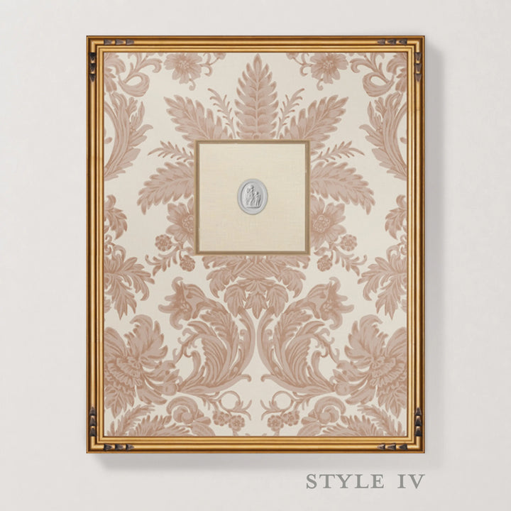 Framed Intaglio Wall Art - Parlor Paper - Apricot