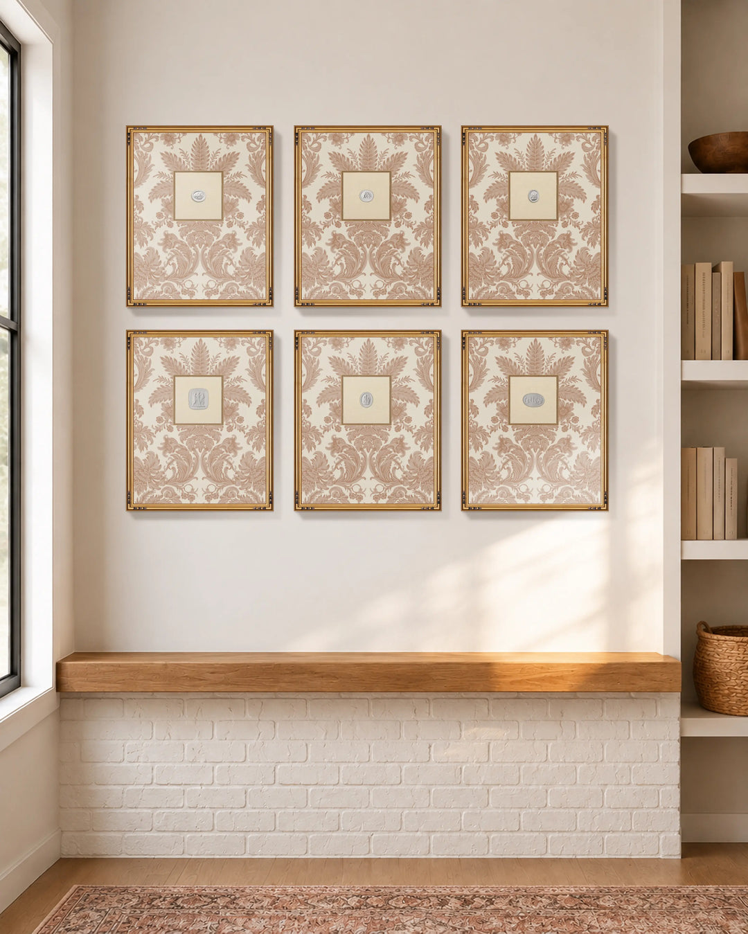 Framed Intaglio Wall Art - Parlor Paper - Apricot