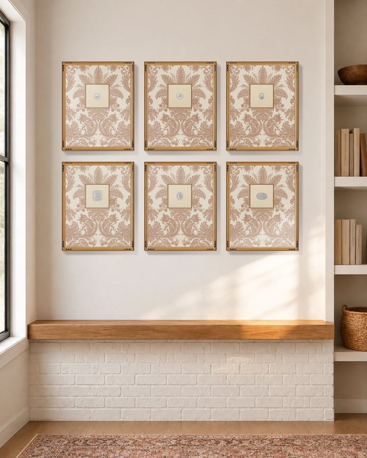 Framed Intaglio Wall Art - Parlor Paper - Apricot