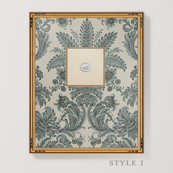 Framed Intaglio Wall Art - Parlor Paper - Celadon