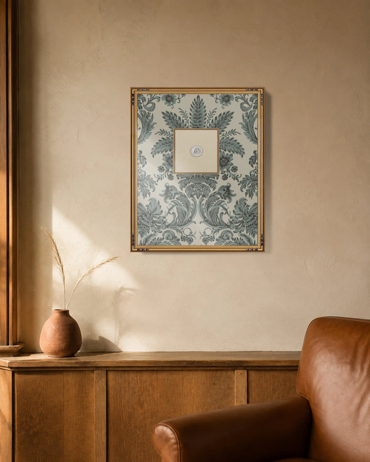 Framed Intaglio Wall Art - Parlor Paper - Celadon