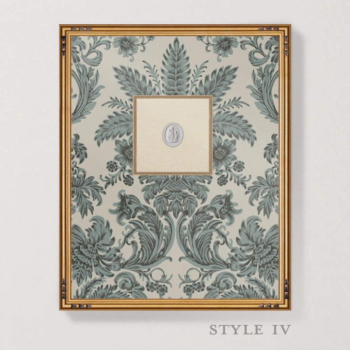 Framed Intaglio Wall Art - Parlor Paper - Celadon