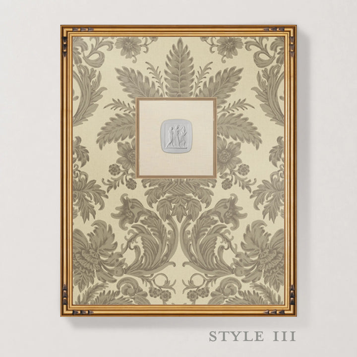 Framed Intaglio Wall Art - Parlor Paper - Champagne