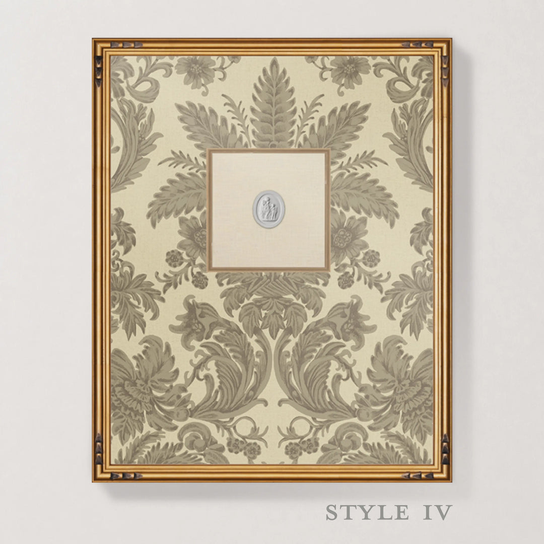 Framed Intaglio Wall Art - Parlor Paper - Champagne