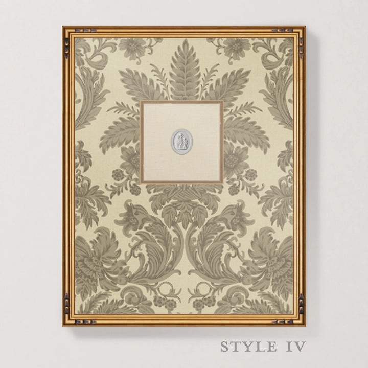 Framed Intaglio Wall Art - Parlor Paper - Champagne