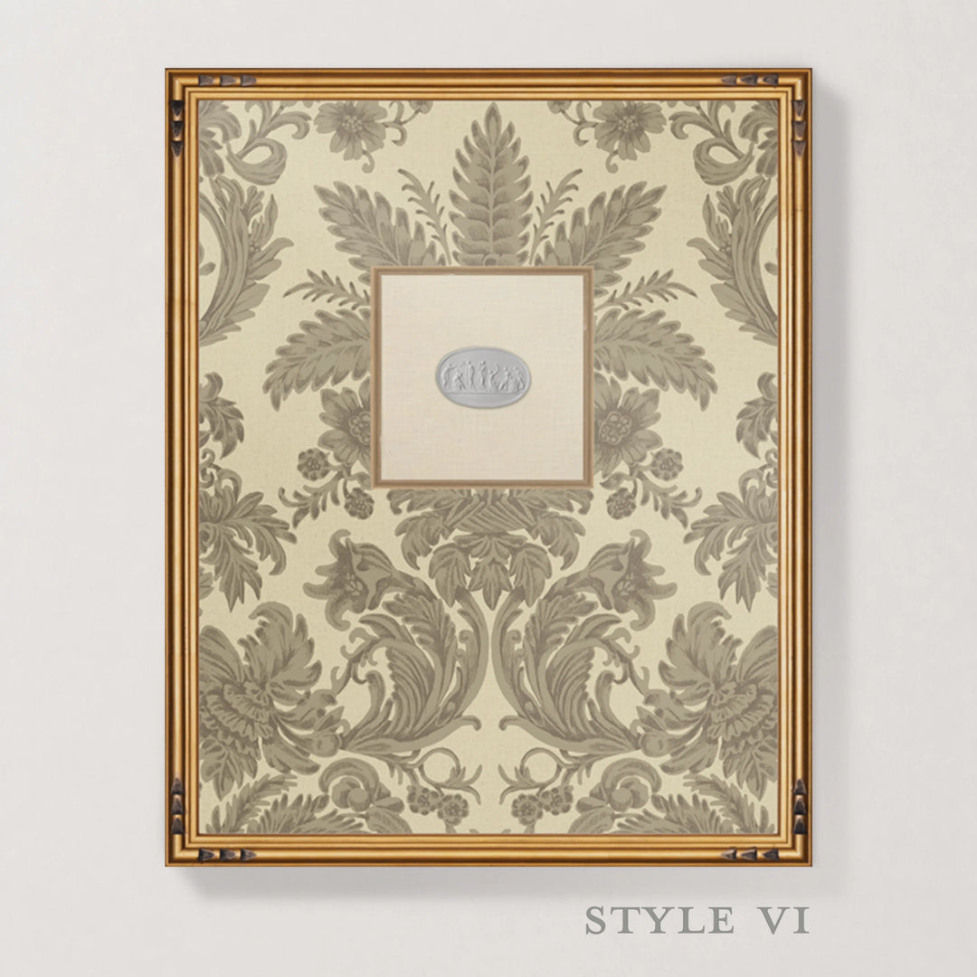 Framed Intaglio Wall Art - Parlor Paper - Champagne