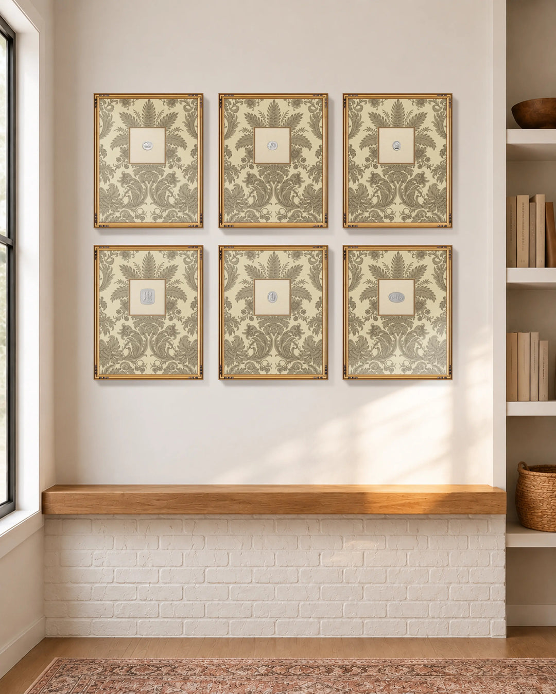 Framed Intaglio Wall Art - Parlor Paper - Champagne