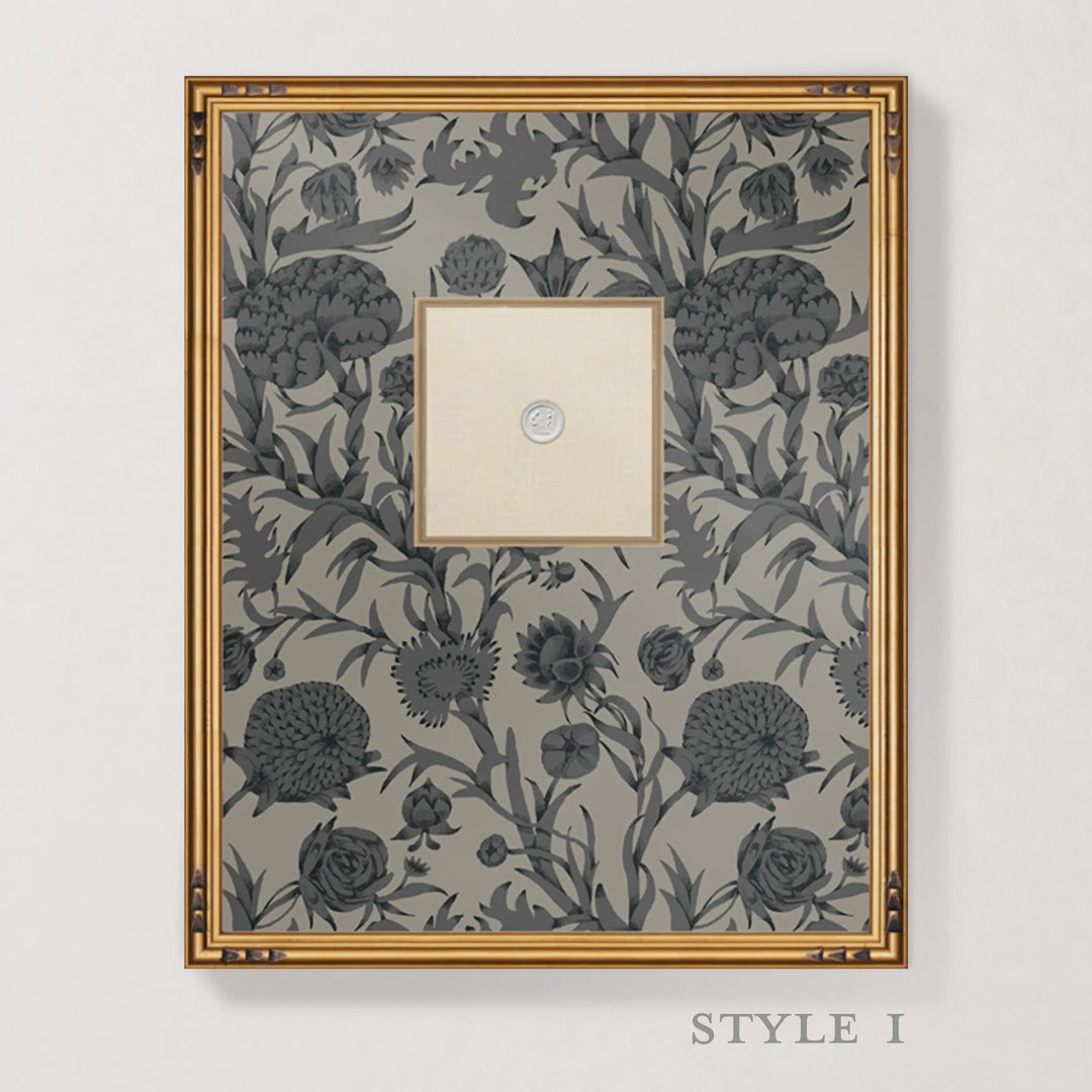 Framed Intaglio Wall Art - Blooming Thicket - Ash