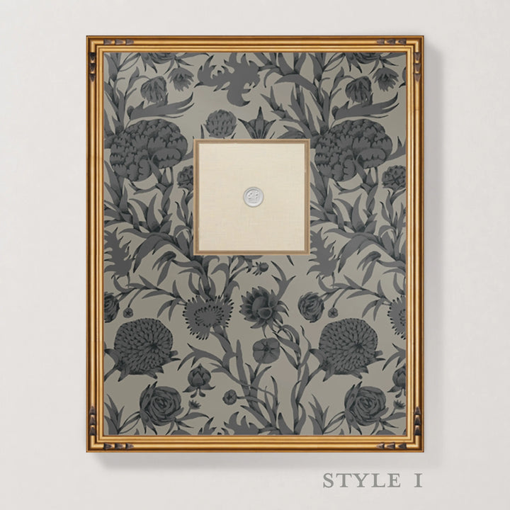 Framed Intaglio Wall Art - Blooming Thicket - Ash