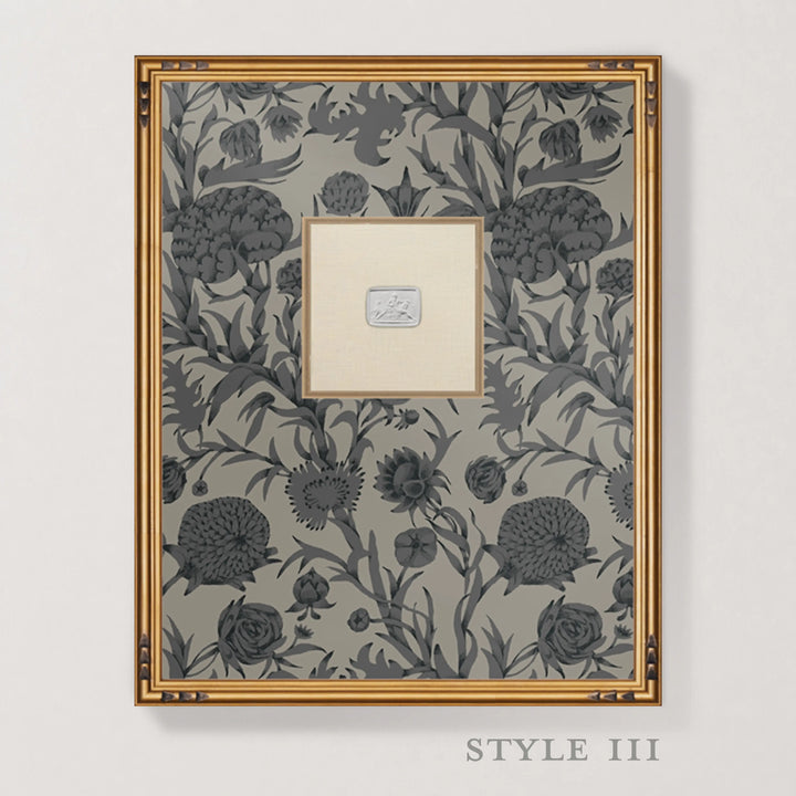 Framed Intaglio Wall Art - Blooming Thicket - Ash