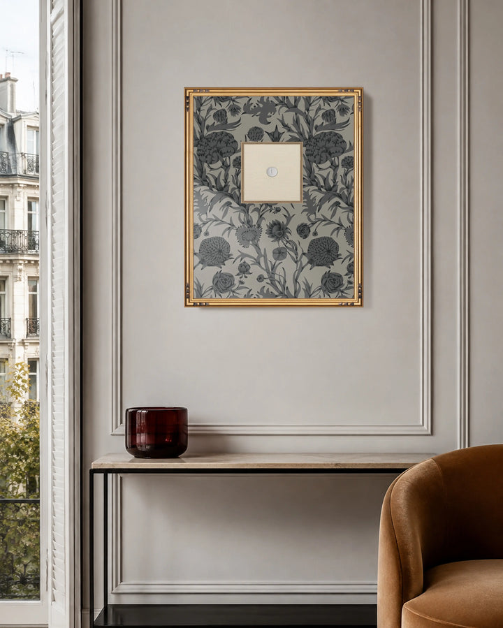 Framed Intaglio Wall Art - Blooming Thicket - Ash