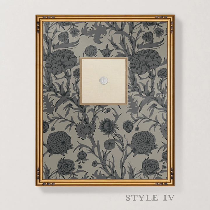 Framed Intaglio Wall Art - Blooming Thicket - Ash
