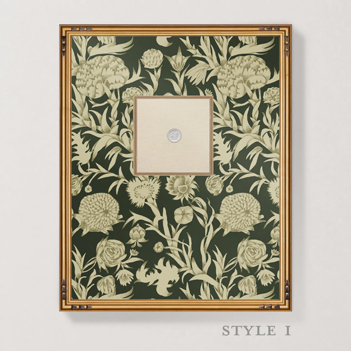 Framed Intaglio Wall Art - Blooming Thicket - Goldenrod
