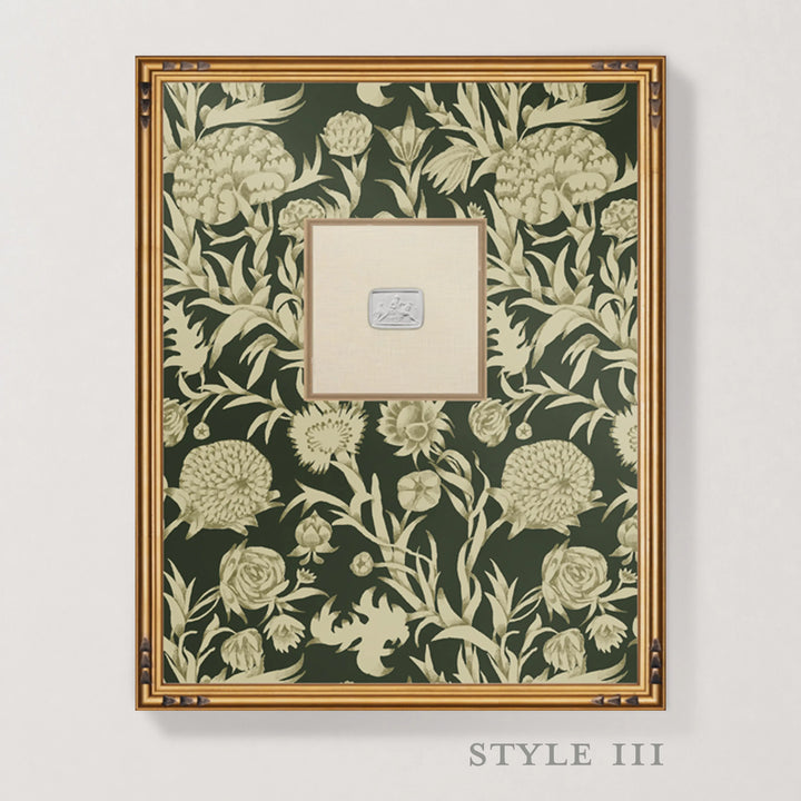 Framed Intaglio Wall Art - Blooming Thicket - Goldenrod