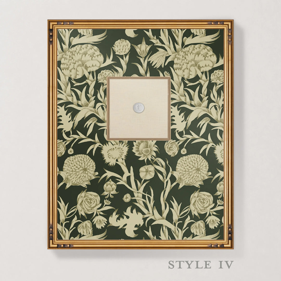 Framed Intaglio Wall Art - Blooming Thicket - Goldenrod