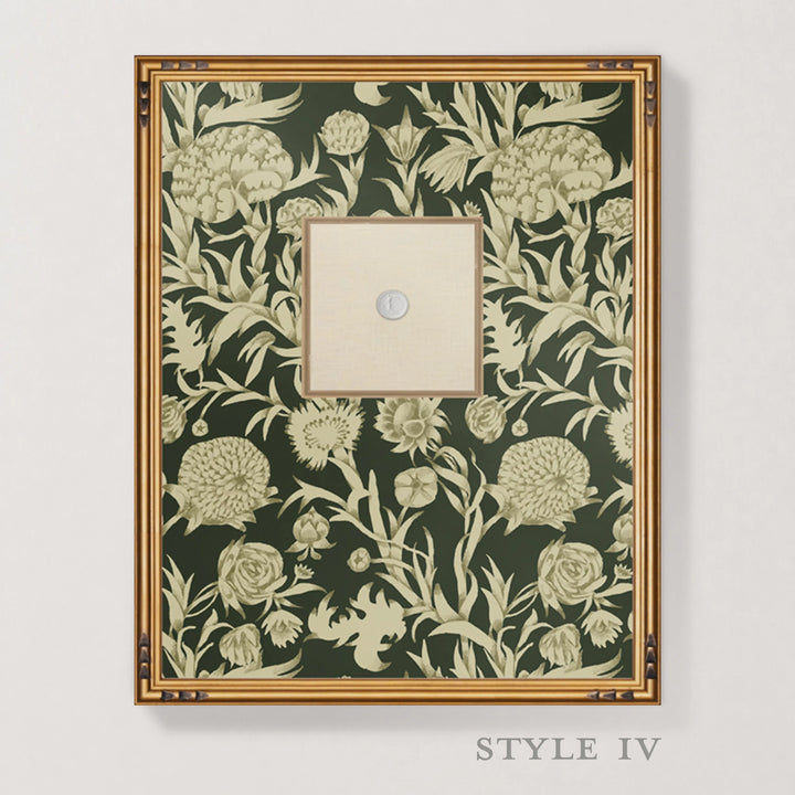 Framed Intaglio Wall Art - Blooming Thicket - Goldenrod