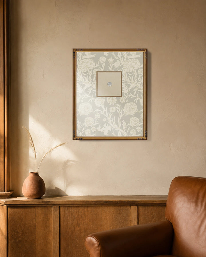 Framed Intaglio Wall Art - Blooming Thicket - Linen