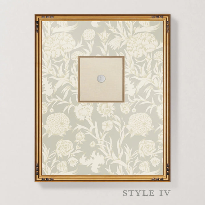 Framed Intaglio Wall Art - Blooming Thicket - Linen