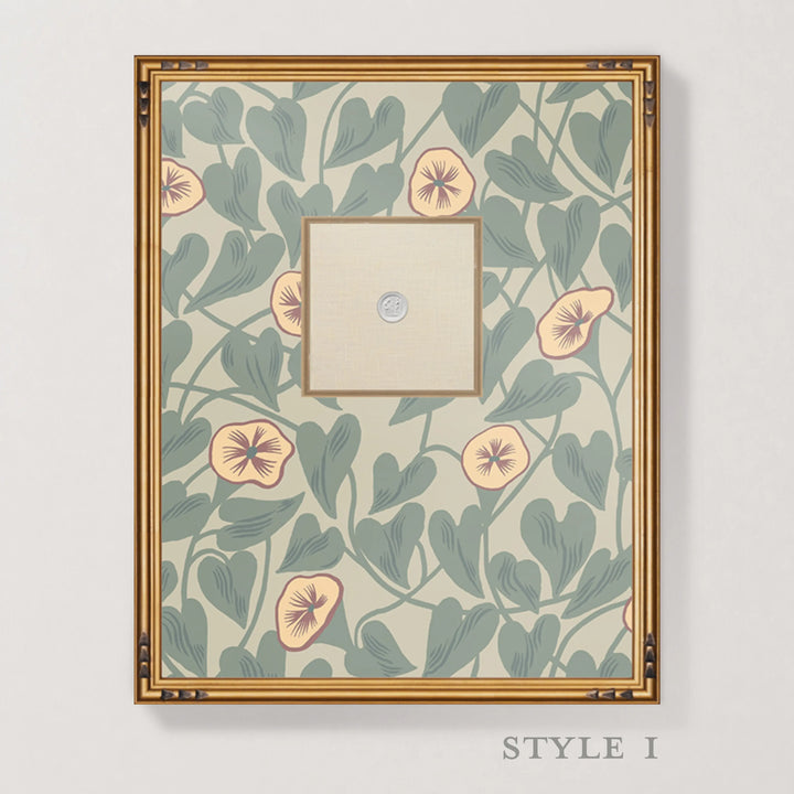 Framed Intaglio Wall Art - Climbing Vine - Apricot