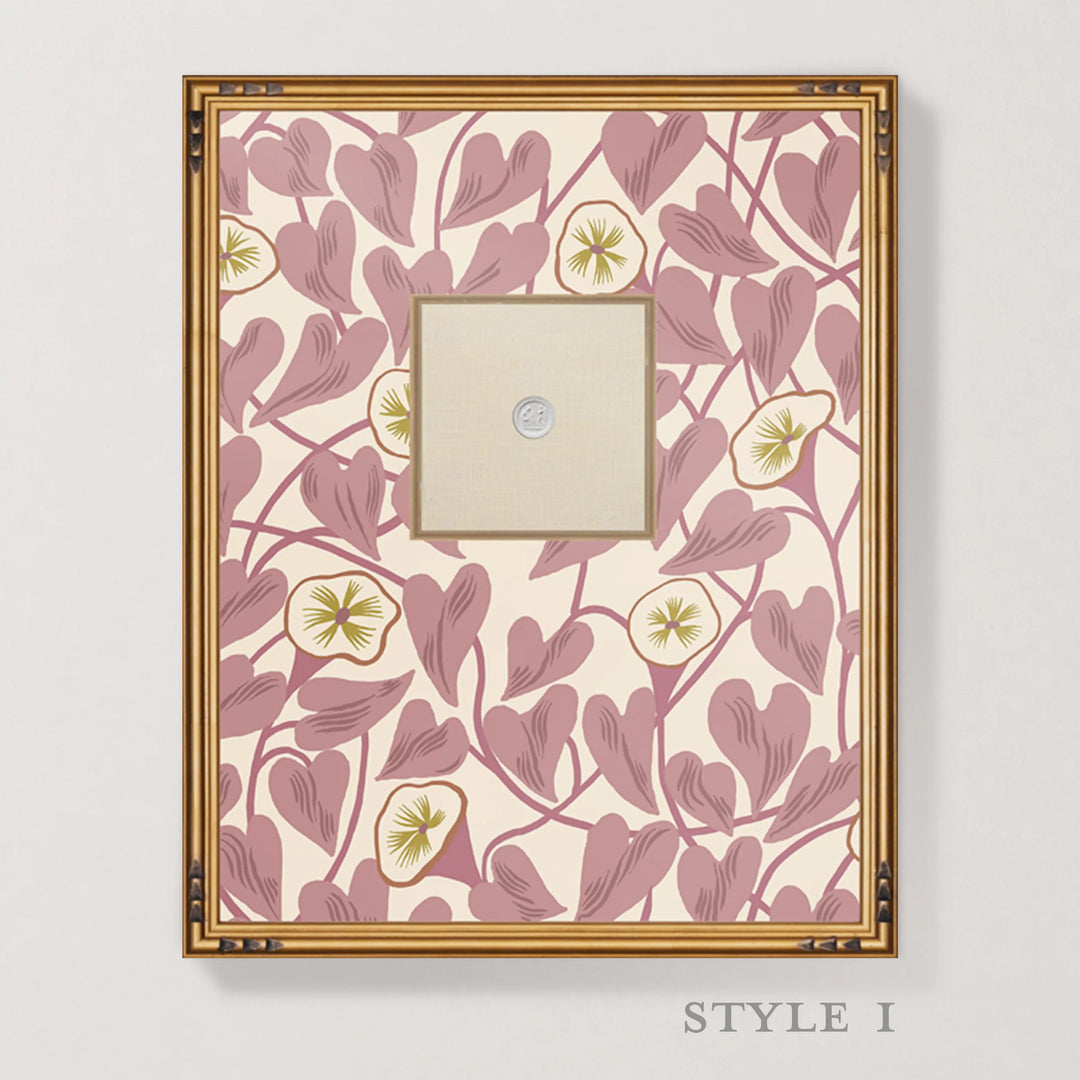 Framed Intaglio Wall Art - Climbing Vine - Dusty Blush