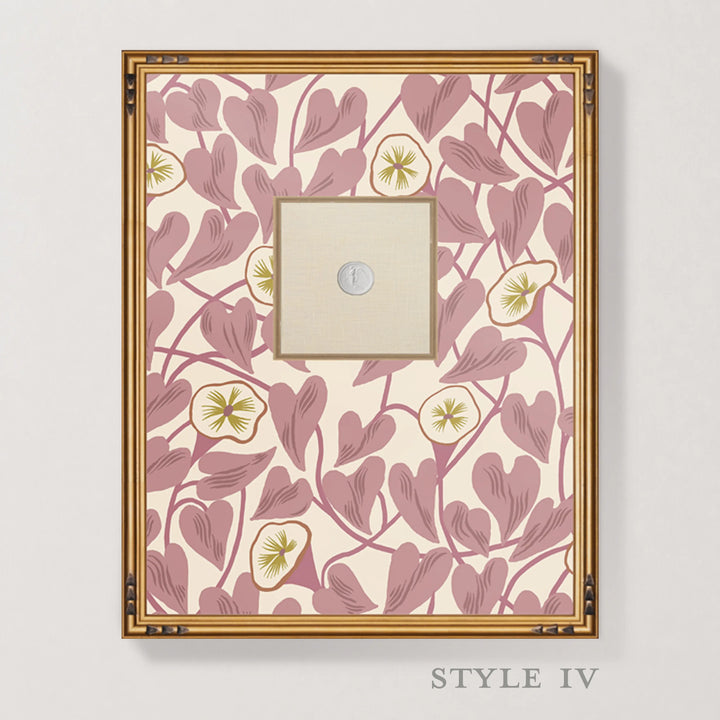 Framed Intaglio Wall Art - Climbing Vine - Dusty Blush