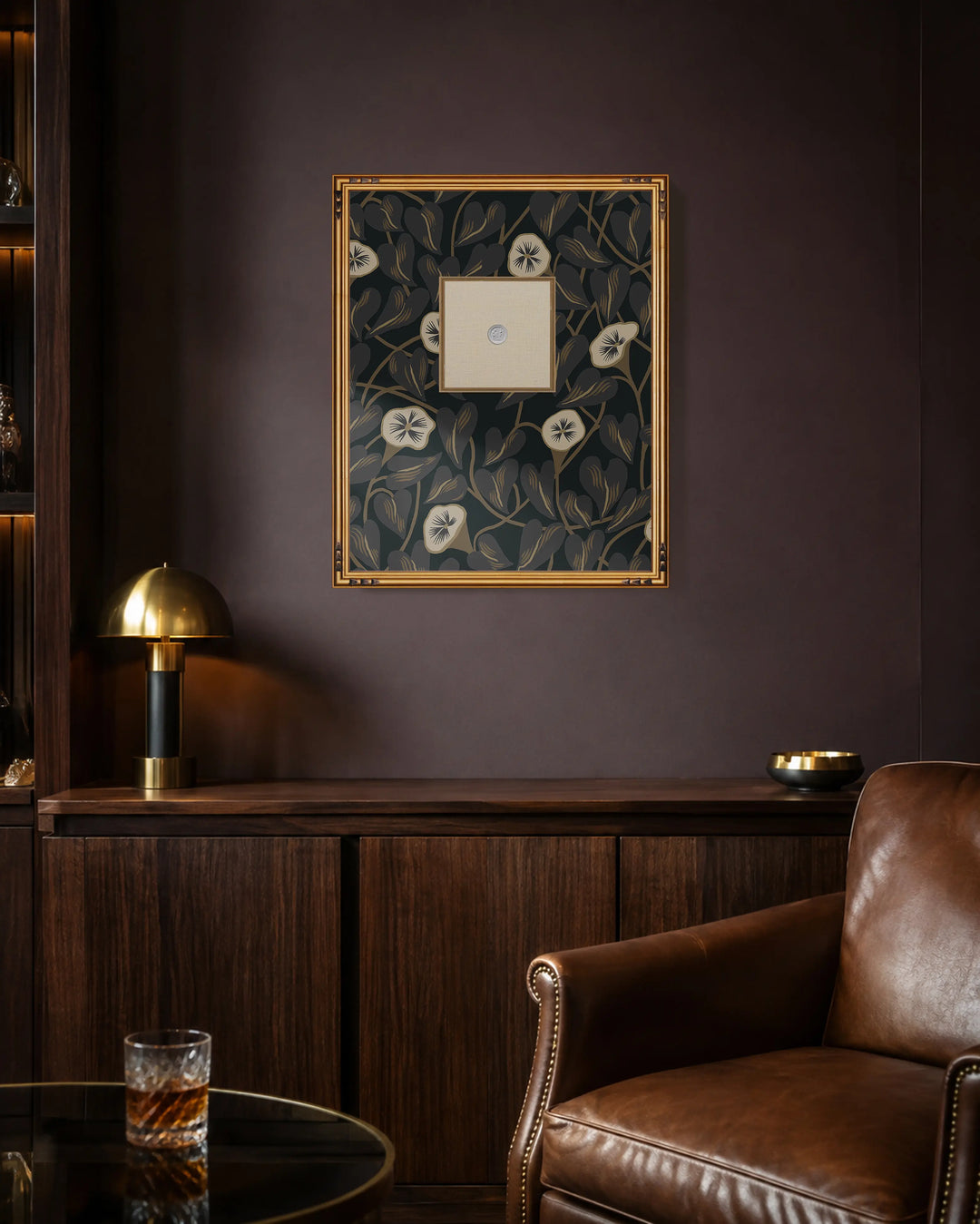 Framed Intaglio Wall Art - Climbing Vine - Nocturne