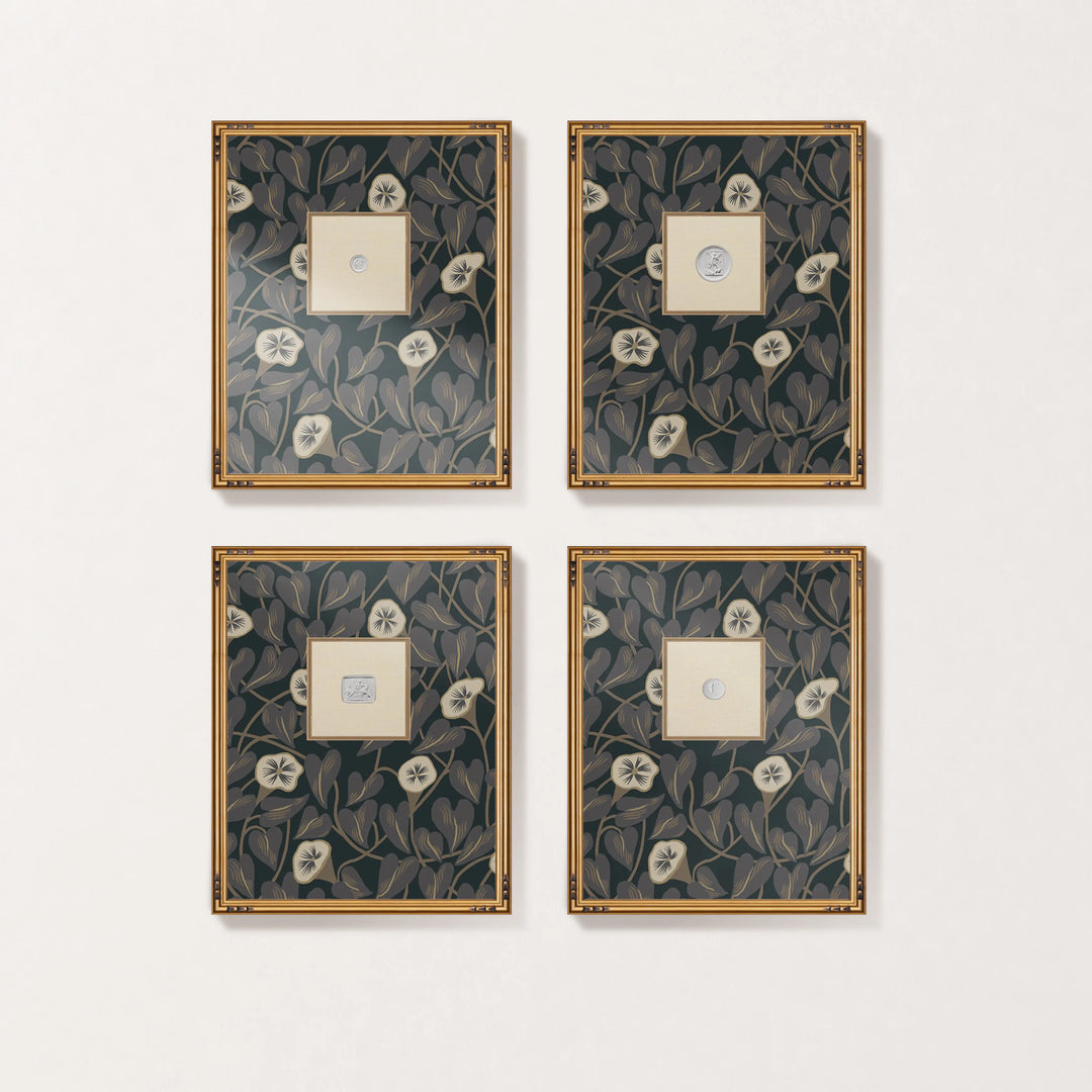 Framed Intaglio Wall Art - Climbing Vine - Nocturne