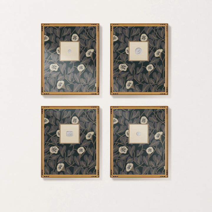 Framed Intaglio Wall Art - Climbing Vine - Nocturne