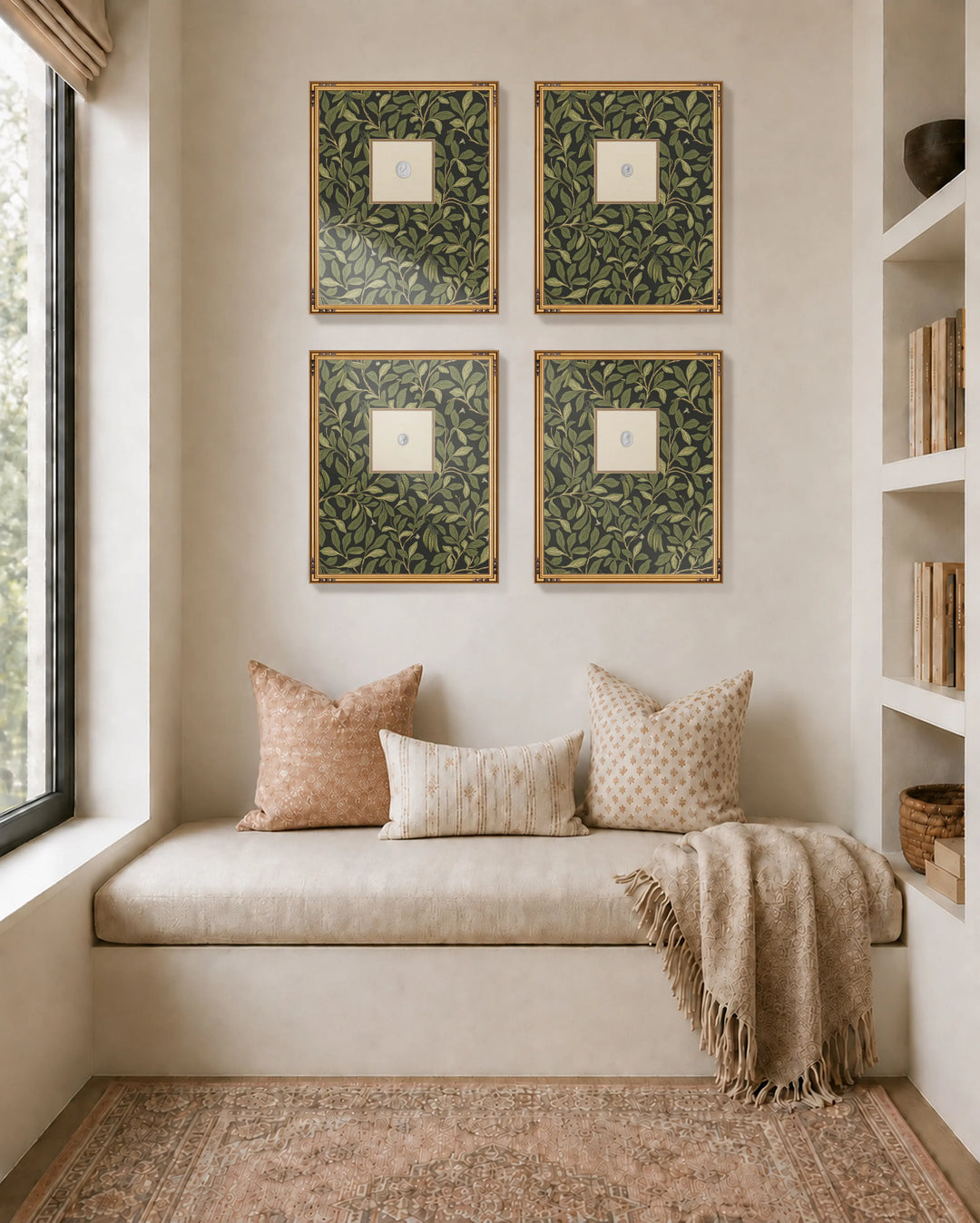 Framed Intaglio Wall Art - Leaf and Pod - Midnight