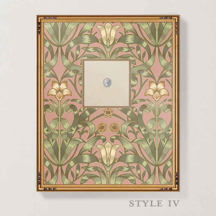 Framed Intaglio Wall Art - Ribbon Lily - Sunset Pink