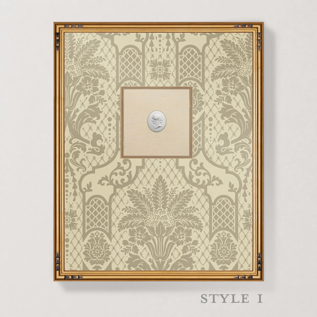 Framed Intaglio Wall Art - Columnar Bloom - Champagne