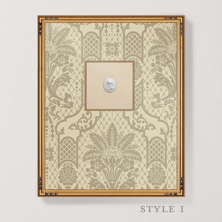 Framed Intaglio Wall Art - Columnar Bloom - Champagne