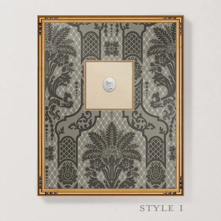 Framed Intaglio Wall Art - Columnar Bloom - Umber Ink