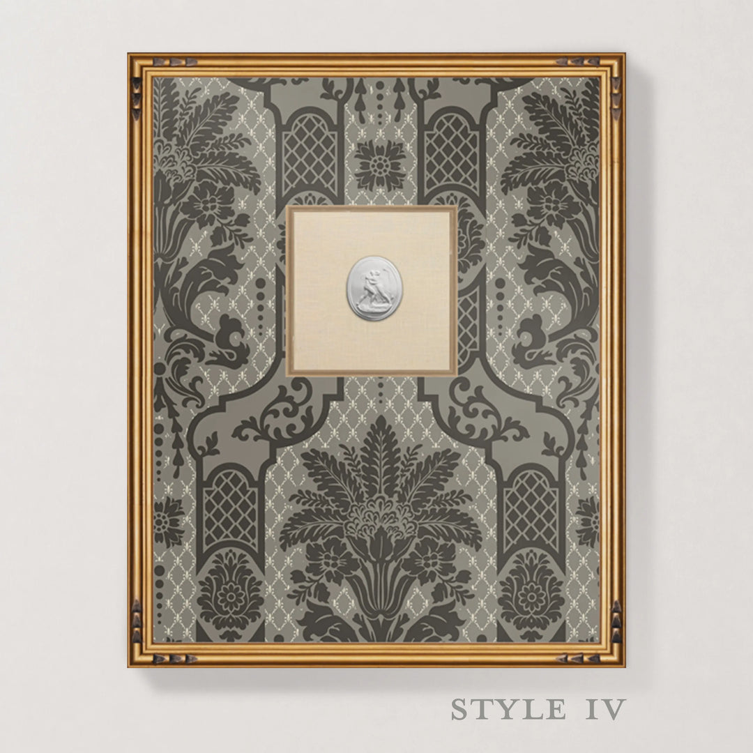 Framed Intaglio Wall Art - Columnar Bloom - Umber Ink