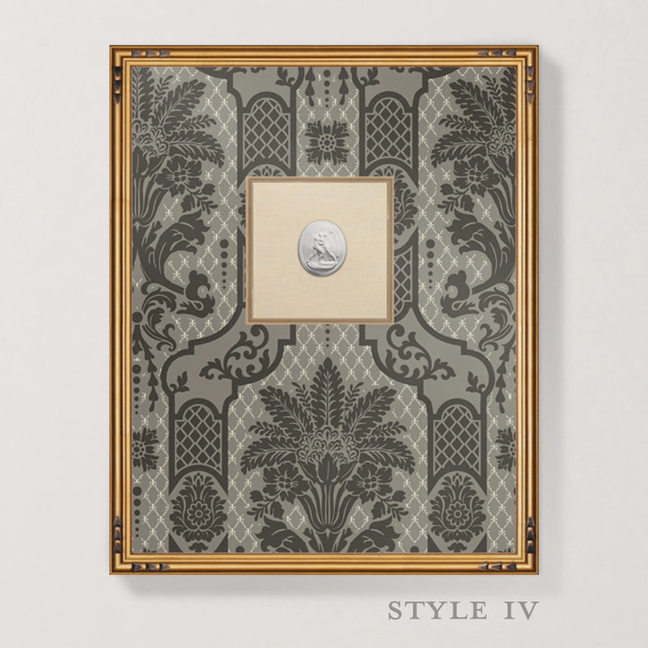 Framed Intaglio Wall Art - Columnar Bloom - Umber Ink
