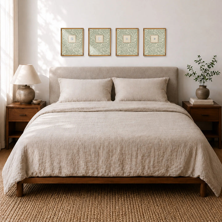 Framed Intaglio Wall Art - Florentine Vine - Linen