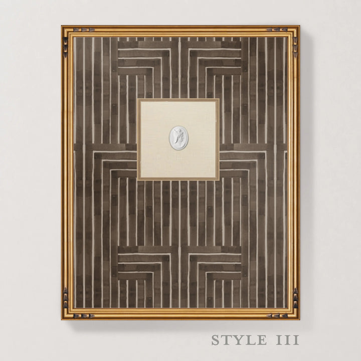 Framed Intaglio Wall Art - Chiseled - Sepia