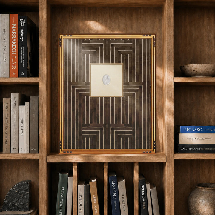 Framed Intaglio Wall Art - Chiseled - Sepia