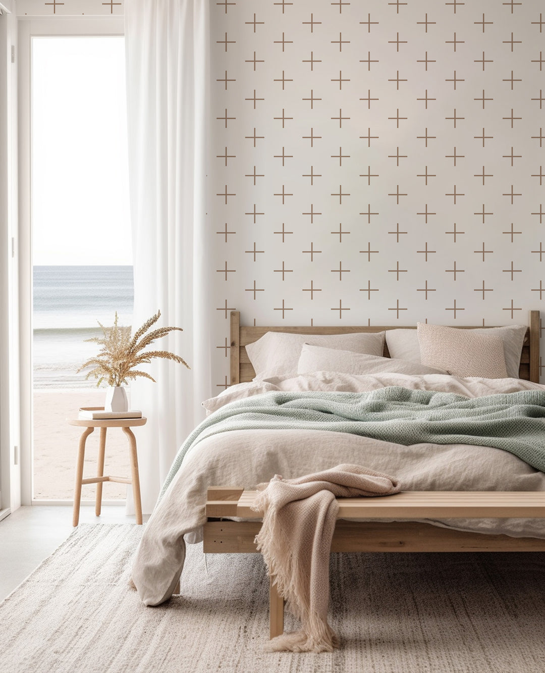 Addition Large - Truly Taupe Geometric Wallpaper by Mrs. Paranjape