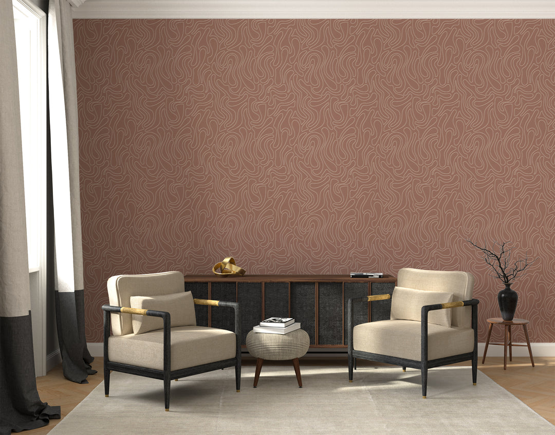 Aire - Dusty Rose Wallpaper by Sabrina Yvonne