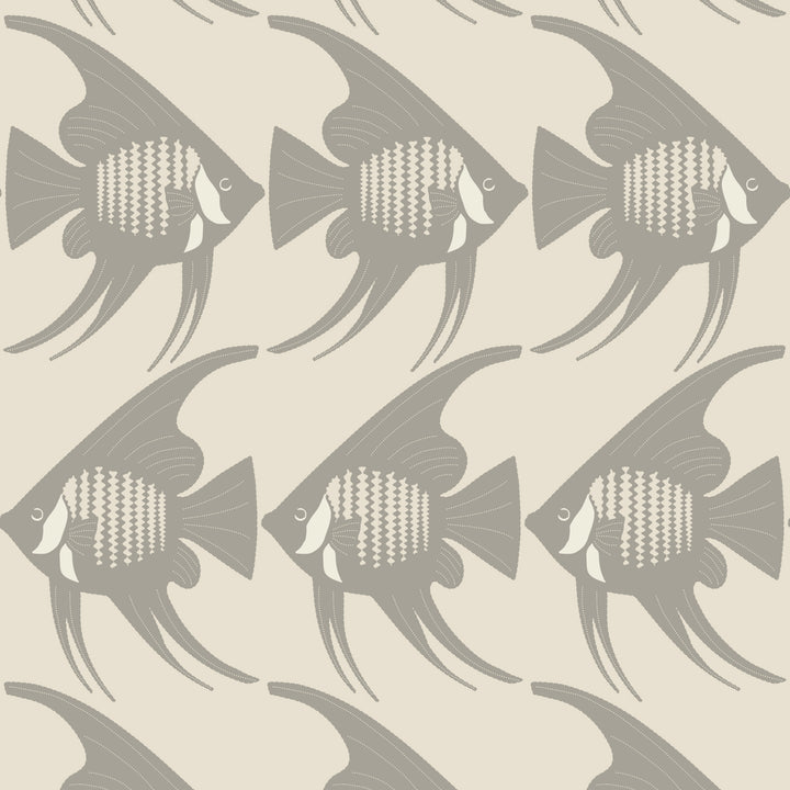 Angel Fish - Taupe Wallpaper