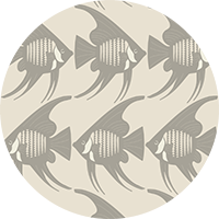 Angel Fish - Taupe Wallpaper