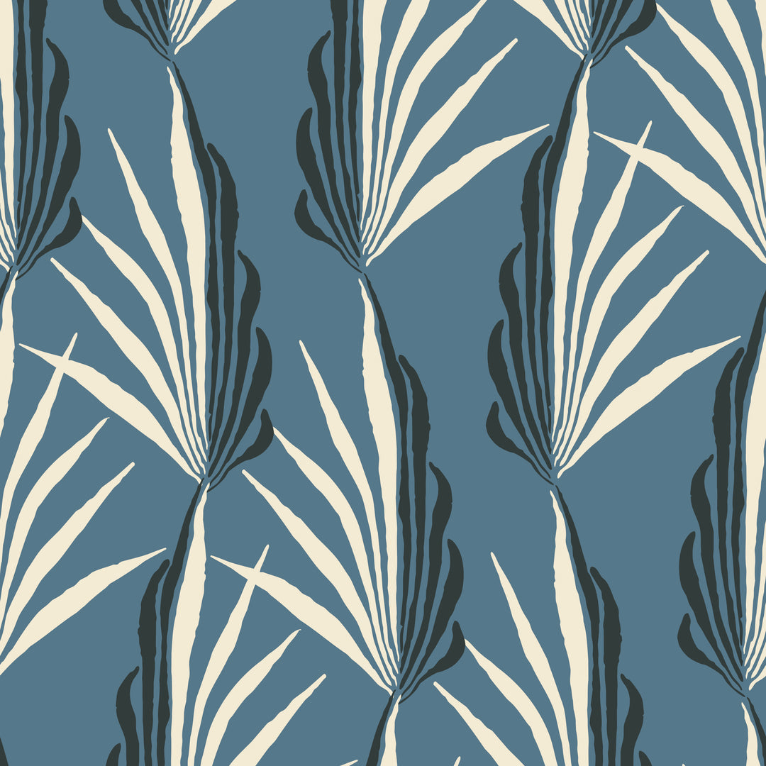 Areca Palm - Early Morning Blue Wallpaper
