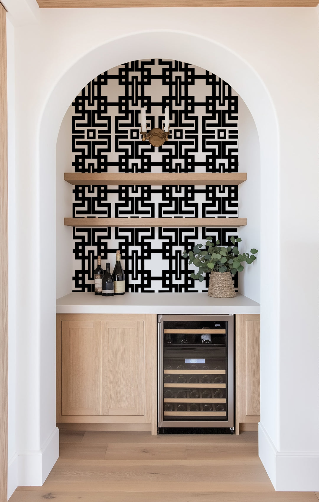 Aztec - Black Wallpaper by The Blush Label