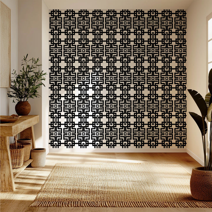 Aztec - Black Wallpaper by The Blush Label