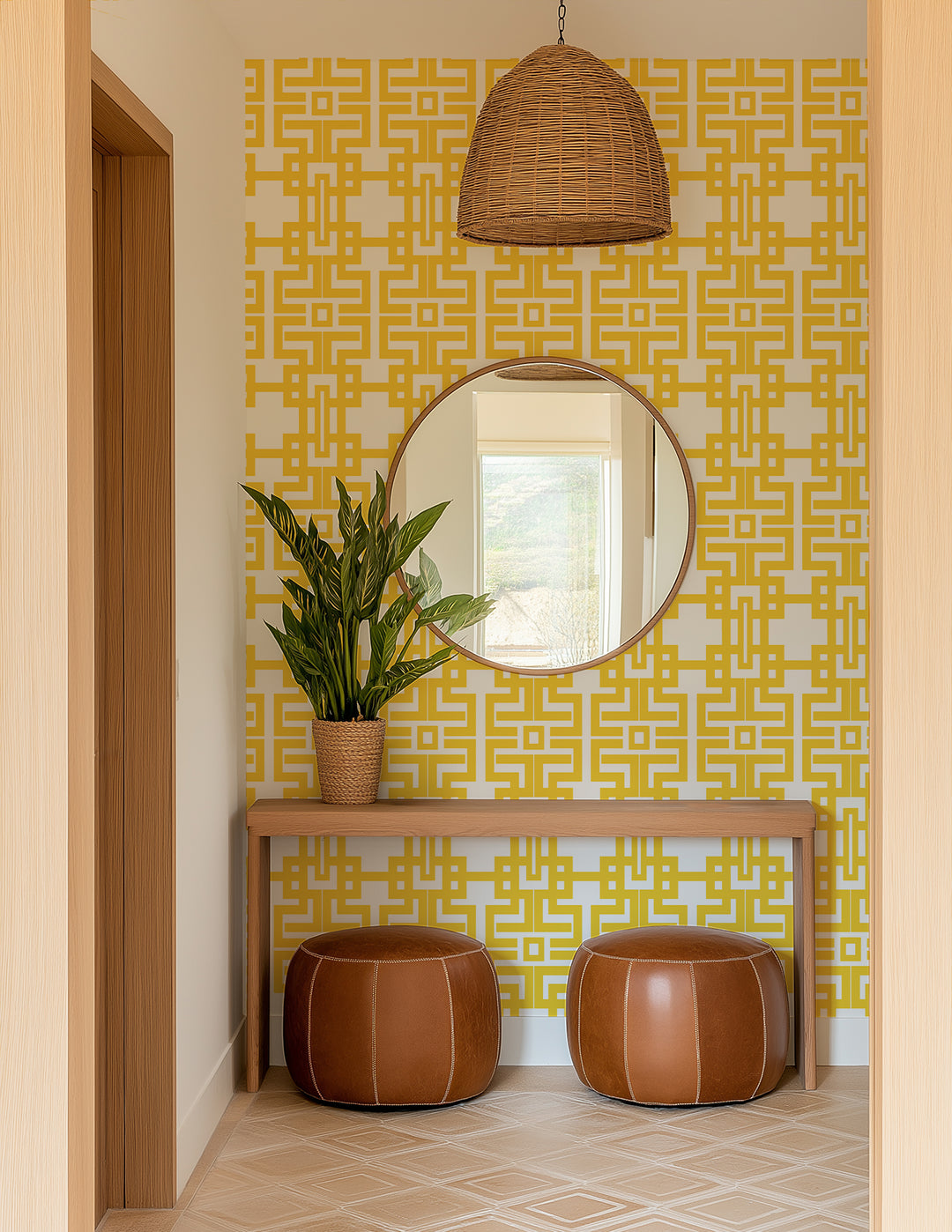 Aztec - Marigold Wallpaper by The Blush Label