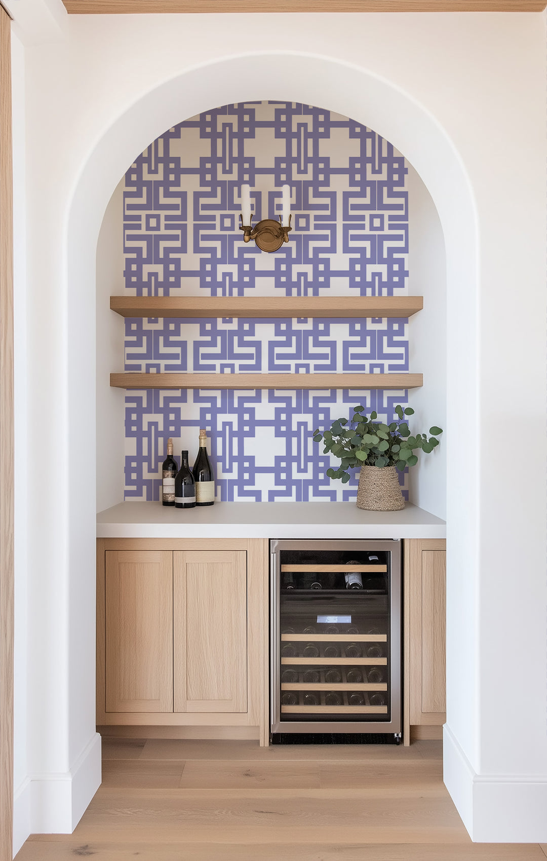 Aztec - Periwinkle Wallpaper by The Blush Label