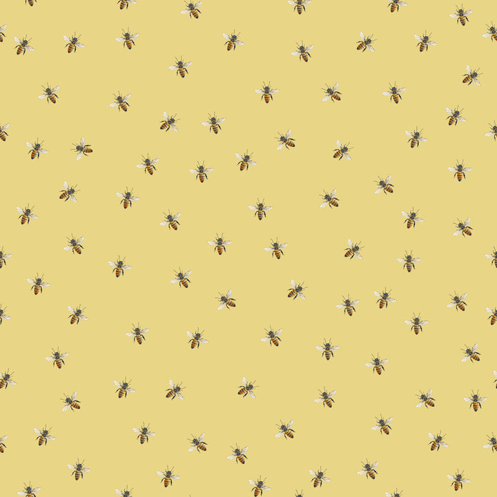 Bee - Gold Wallpaper by Cara's Garden